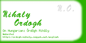 mihaly ordogh business card